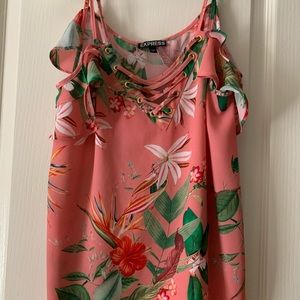 Off the shoulder pink blouse